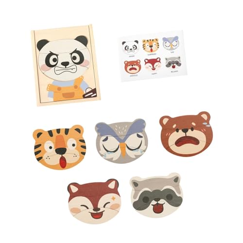 Perfeclan Holzpuzzles für Kinder, Tierpuzzles, passendes tragbares interaktives Erkennungs-Mix-and-Match-Lernpuzzle für Jungen und Mädchen Perfeclan Holzpuzzles für Kinder, Tierpuzzles, passendes tragbares interaktives Erkennungs-Mix-and-Match-Lernpuzzle für Jungen und Mädchen von Perfeclan