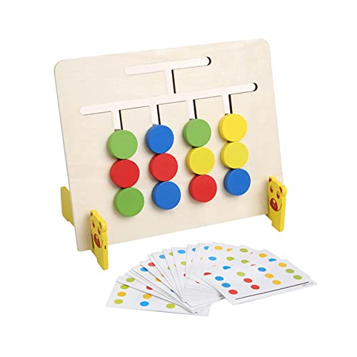Perfeclan Holzrutsche Puzzle Board Lernspielzeug Logisches Denken Training Farberkennung Feinmotorik Spielzeug von Perfeclan