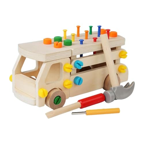 Perfeclan Holzschraubendreher-Brett-Set, Feinmotorik-Spielzeug für Jungen und Mädchen, Lernspielzeug, Montagetechnik, Autoschrauben-Spielzeug Perfeclan Holzschraubendreher-Brett-Set, Feinmotorik-Spielzeug für Jungen und Mädchen, Lernspielzeug, Montagetechnik, Autoschrauben-Spielzeug von Perfeclan