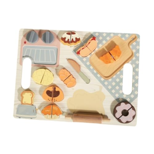 Perfeclan Holzspielzeug-Backset für Lebensmittel, Spielset, interaktives Spiel-Lebensmittelspielzeug, Küchenzubehör für im Vorschulalter, Brot Perfeclan Holzspielzeug-Backset für Lebensmittel, Spielset, interaktives Spiel-Lebensmittelspielzeug, Küchenzubehör für im Vorschulalter, Brot von Perfeclan
