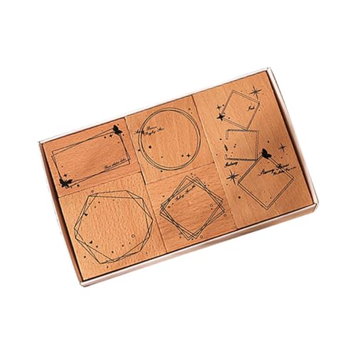 Perfeclan Holzstempel, Tagebuchstempel mit Aufbewahrungsschachtel, dekorative Holzmarken für die Zeitschrift Scrapbooking Card Making, Style B Perfeclan Holzstempel, Tagebuchstempel mit Aufbewahrungsschachtel, dekorative Holzmarken für die Zeitschrift Scrapbooking Card Making, Style B von Perfeclan