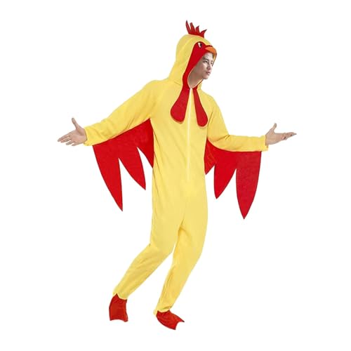 Perfeclan Huhn Kostüm für Erwachsene, schönes Halloween-Kleid für Party-Requisiten, Urlaub, Karneval, S von Perfeclan