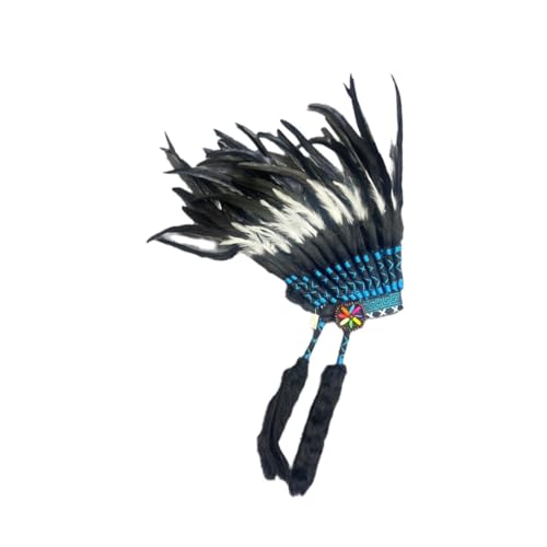 Perfeclan Indianer Kopfschmuck für Verkleidungen, Karneval, künstliche Federn von Perfeclan
