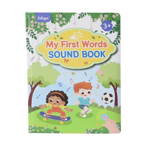 Perfeclan Interaktives Hörbuch zum Englischlernen, Vorschul-Geburtstagsgeschenk für Jungen und Mädchen ab 3 Jahren, Meine ersten Wörter, Soundbuch von Perfeclan