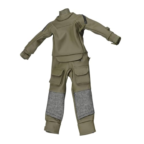 Perfeclan Jumpsuit-Modell im Maßstab 1:6, Overall-Kostüm, stilvolles Cosplay, Retro-Uniform-Modell für 12-Zoll-Figuren-Kostüm von Perfeclan