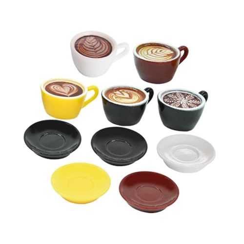 Perfeclan Kaffeetassen Miniatur Set für Puppenhaus Dekoration, 10 Stück von Perfeclan