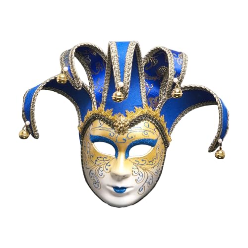 Perfeclan Karneval-Maske, Cosplay-Maske, Damen-Kopfbedeckung, Rollen-Gesichtsmaske, Kostüm-Maske für Club-Party, Karneval, Halloween, Geburtstag, Blau von Perfeclan