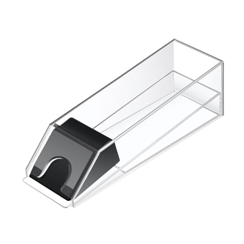 Perfeclan Karten Schuh, Acrylhändler Schuh vielseitiger professioneller Spielkartendispenser Abwerfen Tablett für Party Home Wohnzimmer Büro, Klar, M von Perfeclan
