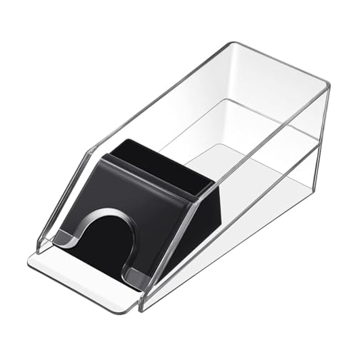 Perfeclan Karten Schuh, Acrylhändler Schuh vielseitiger professioneller Spielkartendispenser Abwerfen Tablett für Party Home Wohnzimmer Büro, Klar, S von Perfeclan