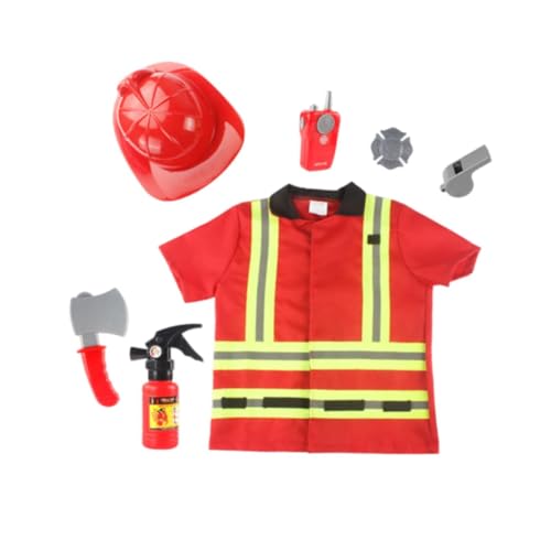 Perfeclan Kinder Feuerwehr Kostüm -Party -Jungen und Mädchen Requisiten Perfeclan Kinder Feuerwehr Kostüm -Party -Jungen und Mädchen Requisiten von Perfeclan