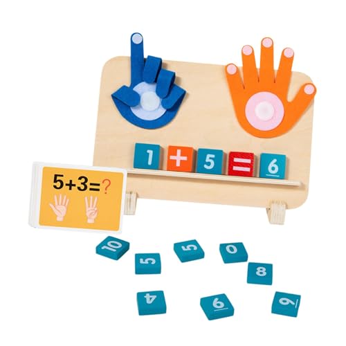Perfeclan Kinder Fingerzahlen zählen Spielzeug Bildungsmathematik Lernspielzeug Mathematik Manipulative, Zahlenzählblöcke praktisches Mathematikspiel von Perfeclan