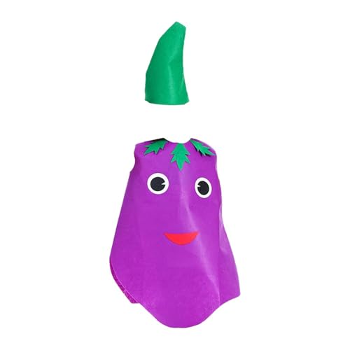 Perfeclan Kinder-Obstkostüm, Cosplay, Outfit für Partys, Verkleidung für Halloween-Bühnenauftritte, Aubergine von Perfeclan