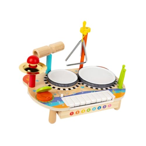 Perfeclan Kinder-Trommel-Spielzeug-Set, Instrument, motorische Fähigkeiten, multifunktionale Percussion, Baby-Musikspielzeug für Partygeschenke, Alter 3 4 5 6 Perfeclan Kinder-Trommel-Spielzeug-Set, Instrument, motorische Fähigkeiten, multifunktionale Percussion, Baby-Musikspielzeug für Partygeschenke, Alter 3 4 5 6 von Perfeclan