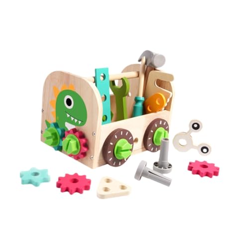Perfeclan Kinder-Werkzeugset, Lernspielzeug, Bauen, Werkbank, mit Werkzeugkasten, Konstruktionsstiel für Jungen und Mädchen im Alter von 2, 3, 4, 5, 6 Jahren, von Perfeclan