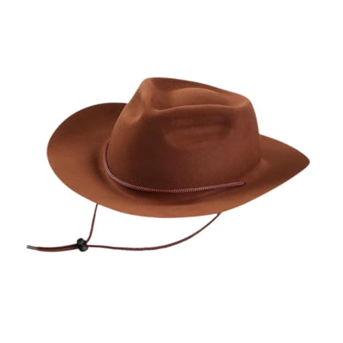 Perfeclan Kinder Western Cowboy Hut Trendy Cowgirl Hut für Wanderstrandfeier Festivals Geschenk, Dunkelbraun von Perfeclan