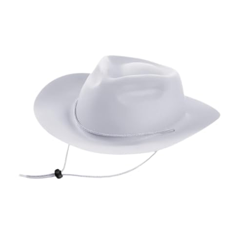 Perfeclan Kinder Western Cowboy Hut Trendy Cowgirl Hut für Wanderstrandfeier Festivals Geschenk, Weiß Perfeclan Kinder Western Cowboy Hut Trendy Cowgirl Hut für Wanderstrandfeier Festivals Geschenk, Weiß von Perfeclan