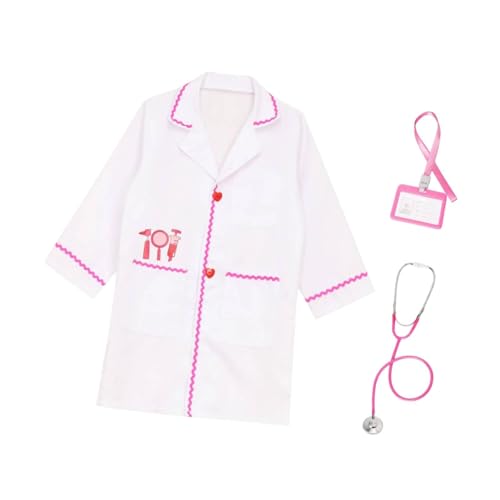 Perfeclan Kinderarzt Kostüm frühe Bildung Kinderkrankenschwester Outfits tun vor, für Vorschulbühne Geburtstagsgeschenk Kostümpartys zu Spielen, 140cm von Perfeclan