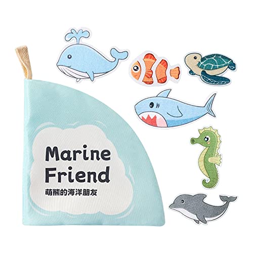 Perfeclan Kinderbuch mit bunten Illustrationen - Interaktives Lernspielzeug für Babys und Kleinkinder, Meeresfreund von Perfeclan
