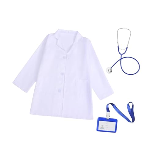 Perfeclan Kinderrollenspiel Doktor Kostüm, so tun Spiele Kinderkrankenschwester Outfit, 170cm von Perfeclan