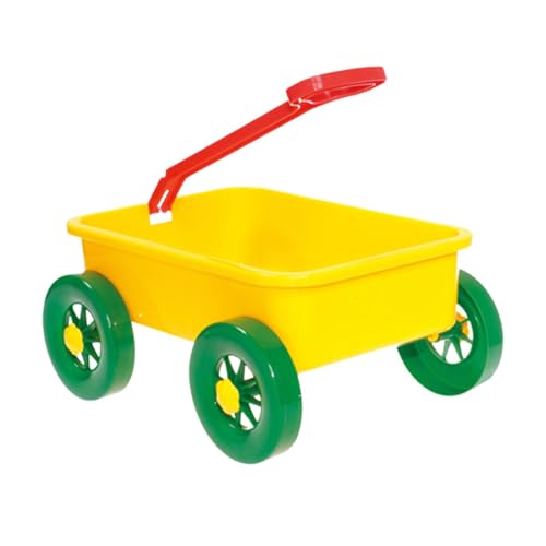 Perfeclan Kinderwagenspielzeug, Sandspielzeugwagen, Strandspielspielzeug, Baufahrzeug-Ziehautospielzeug für Strand, Hof, Gelb von Perfeclan
