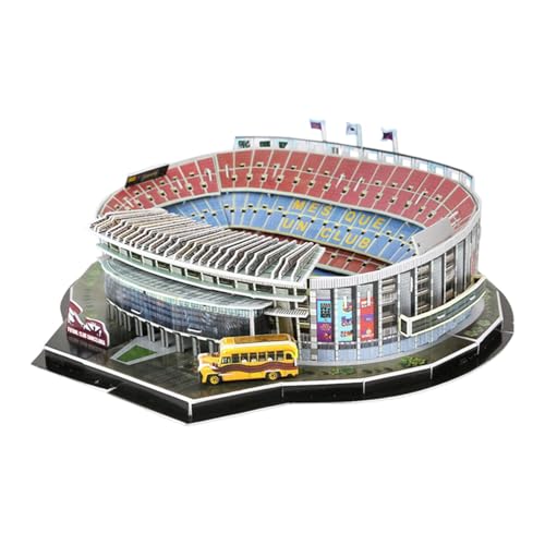 Perfeclan Klassisches Fußballstadion-Puzzle, 3D-Puzzle, Austragungsorte von Fußballvereinen, Fußballstadion-Souvenir, Geschenk, Kleiner Bausatz für Jungen ab 7 von Perfeclan