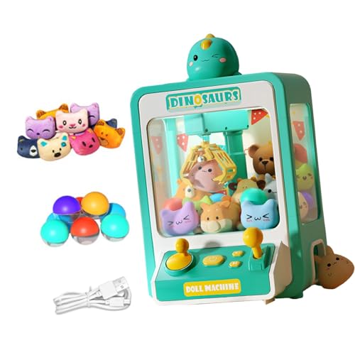 Perfeclan Klauenmaschine, elektronisches kleines Spielzeug mit 10 Mini-Plüschtieren, Mini-Verkaufsautomat für Mädchen und Jungen, Valentinstagsgeschenke, Blau von Perfeclan