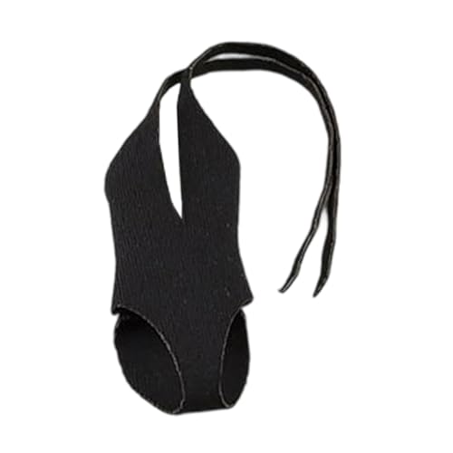 Perfeclan Kleidung für Actionfiguren im Maßstab 1/12, Miniatur-Kleidung, Badeanzug für Damen, trendiges Mini-Stoffpuppenkostüm, Verkleidung für 6 Zoll große, Schwarz von Perfeclan