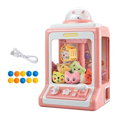 Perfeclan Kleiner Krallengreifer aus Plüsch mit Lichtern und Geräuschen, Rollenspiel, Verkaufsautomat für Süßigkeitenpreise für Kinder, rosa 30 Puppen Perfeclan Kleiner Krallengreifer aus Plüsch mit Lichtern und Geräuschen, Rollenspiel, Verkaufsautomat für Süßigkeitenpreise für Kinder, rosa 30 Puppen von Perfeclan