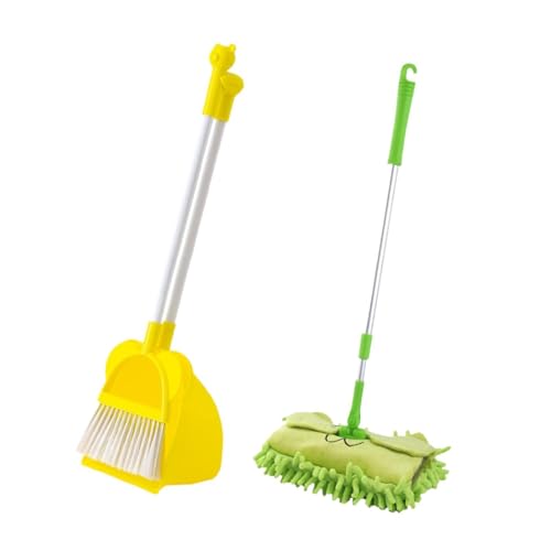 Perfeclan Kleiner Mopp mit Kehrschaufel für Kinder, Putzwerkzeuge für die Kleinen, Set für Erzieherinnen, Grüner Mopp Perfeclan Kleiner Mopp mit Kehrschaufel für Kinder, Putzwerkzeuge für die Kleinen, Set für Erzieherinnen, Grüner Mopp von Perfeclan