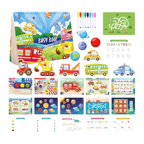 Perfeclan Kleinkinder Aufkleber Buch Buch Malbücher Im Alter von 1 bis 3 Unterricht bei Kindern Kinderbuchbuch Ruhige Spielzeugbuch für Travel Road, Verkehrsthema Perfeclan Kleinkinder Aufkleber Buch Buch Malbücher Im Alter von 1 bis 3 Unterricht bei Kindern Kinderbuchbuch Ruhige Spielzeugbuch für Travel Road, Verkehrsthema von Perfeclan