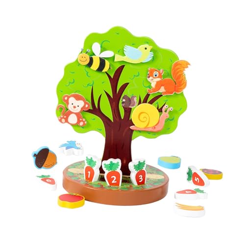 Perfeclan Kognitives Paste-Baum-Spielzeug, Formsortierpuzzle, tragbares, schönes, Tier-Lernspiel für den Kindergarten, Vorschule von Perfeclan