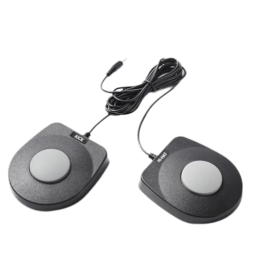 Perfeclan Kompaktes Sustain-Pedal, Drum-Set-Pedal, rutschfestes digitales Drum-Pedal, Musikinstrumententeile, Klaviertastatur-Pedal für MIDI-, 3.5 Schnittstelle Doppel Perfeclan Kompaktes Sustain-Pedal, Drum-Set-Pedal, rutschfestes digitales Drum-Pedal, Musikinstrumententeile, Klaviertastatur-Pedal für MIDI-, 3.5 Schnittstelle Doppel von Perfeclan