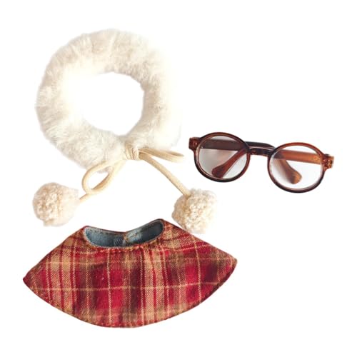 Perfeclan Kostüme für Puppen, Outfit mit Schal, Kleidung Und Brille für 6,69 Zoll Puppen, Roter Schal Perfeclan Kostüme für Puppen, Outfit mit Schal, Kleidung Und Brille für 6,69 Zoll Puppen, Roter Schal von Perfeclan
