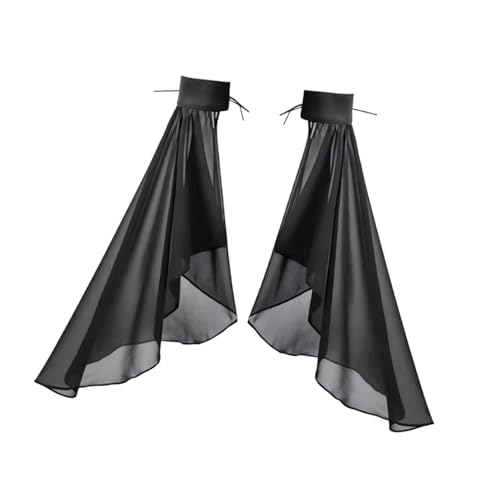 Perfeclan Lange Tüllärmel Gothic Arm Cover für Hochzeits Festzug Cosplay Halloween Kleid, Schwarz von Perfeclan