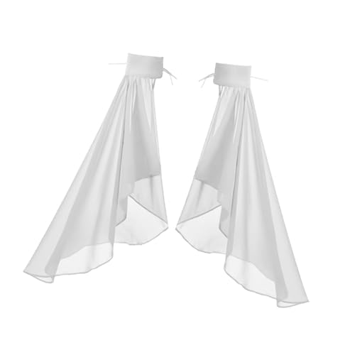 Perfeclan Lange Tüllärmel Gothic Arm Cover für Hochzeits Festzug Cosplay Halloween Kleid, Weiß von Perfeclan