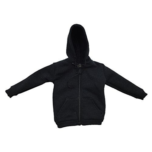 Perfeclan Langes Hoodie Kapuzenpullover Für Herren Im Maßstab 1/6 Für 12 Actionfiguren, Reißverschluss Schwarz Perfeclan Langes Hoodie Kapuzenpullover Für Herren Im Maßstab 1/6 Für 12 Actionfiguren, Reißverschluss Schwarz von Perfeclan