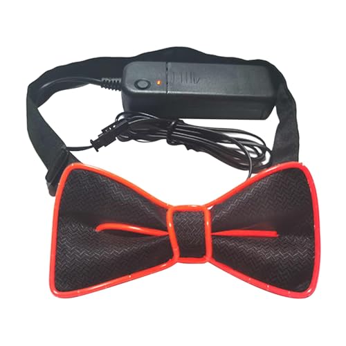 Perfeclan Leuchtende Fliege, LED-Neon-Fliege, Kostümzubehör, Party-Kostüm, lustige Krawatten, leuchtende Neuheit-Fliege für Modenschau, Karneval, Rot Perfeclan Leuchtende Fliege, LED-Neon-Fliege, Kostümzubehör, Party-Kostüm, lustige Krawatten, leuchtende Neuheit-Fliege für Modenschau, Karneval, Rot von Perfeclan