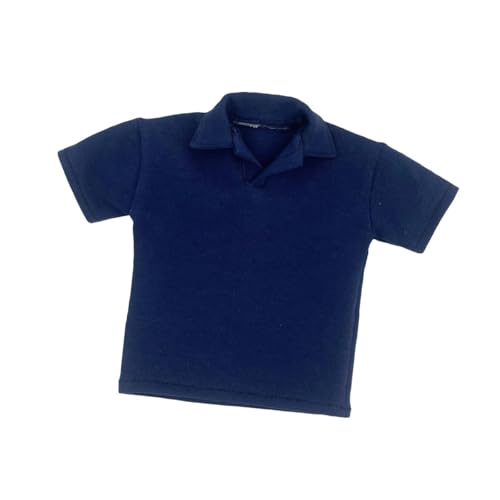 Perfeclan Männliches Revers-T-Shirt im Maßstab 1:6, einfach zu verwendendes Figurenkostüm, Abriebfeste Kleidung aus Stoff, Puppenkleidung für 12-Zoll-Figuren, Purpurblau Perfeclan Männliches Revers-T-Shirt im Maßstab 1:6, einfach zu verwendendes Figurenkostüm, Abriebfeste Kleidung aus Stoff, Puppenkleidung für 12-Zoll-Figuren, Purpurblau von Perfeclan