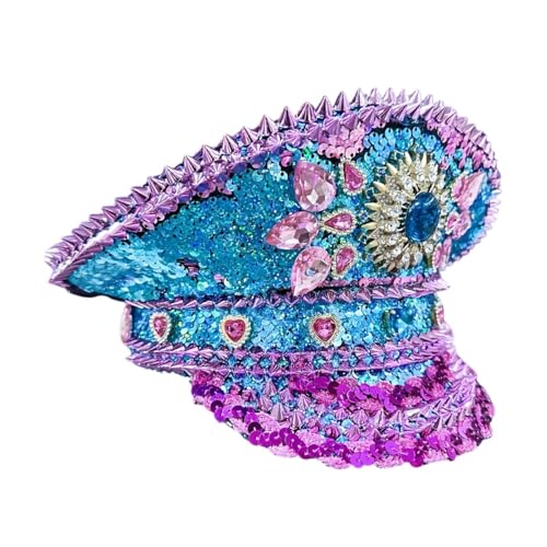 Perfeclan Mardi Gras Hut Strass -Disco -Hut für Maskerade Rave Bühnenaufführung Perfeclan Mardi Gras Hut Strass -Disco -Hut für Maskerade Rave Bühnenaufführung von Perfeclan
