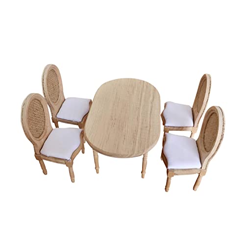 Perfeclan Maßstab 1:12 Tisch Stühle Set Mehrzweckmöbel Modell für Puppenhaus DIY Zubehör Perfeclan Maßstab 1:12 Tisch Stühle Set Mehrzweckmöbel Modell für Puppenhaus DIY Zubehör von Perfeclan
