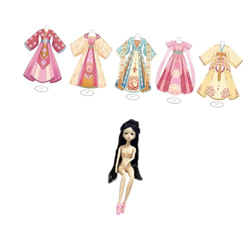 Perfeclan Materialset für antike chinesische Kleidung, Set zur Herstellung von Outfits, Entwicklung von Fähigkeiten, antikes Kostüm, stilvolles traditionelles, 5 Schaufensterpuppen 1 Puppe Perfeclan Materialset für antike chinesische Kleidung, Set zur Herstellung von Outfits, Entwicklung von Fähigkeiten, antikes Kostüm, stilvolles traditionelles, 5 Schaufensterpuppen 1 Puppe von Perfeclan