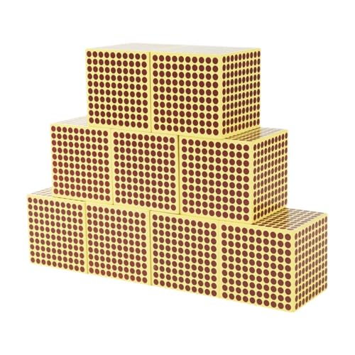 Perfeclan Mathematik Manipulative Materialien, Holzdezimalspielzeug, Kinder frühes Entwicklungsspiel, Mathematikspielzeug, für Geschenke Mädchen Kleinkinder 3, 9 Stück von Perfeclan