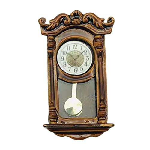 Perfeclan Metall 1:12 Puppenhaus Miniaturmodell Römische Uhr Wohnzimmer Mikrolandschaft Zubehör Spielzeug Puppenzubehör Dekoration Schlafzimmer Ornamente, Stil b von Perfeclan