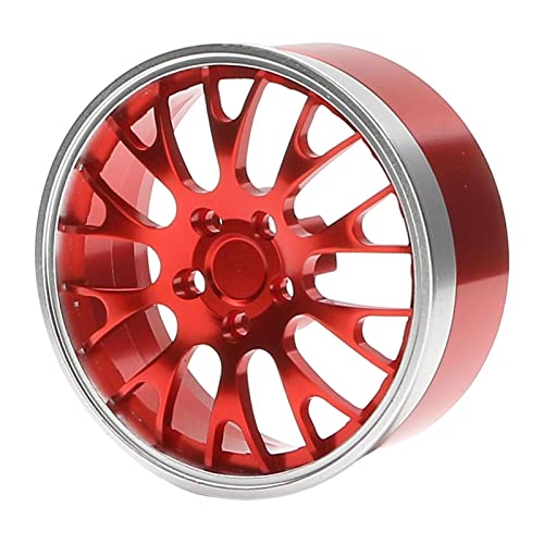 Perfeclan Metall Aluminiumlegierung Fernbedienung Handrad Modifikation Rad Reifen RC Auto &, CNC Trucks Crawler Modell, Rot von Perfeclan