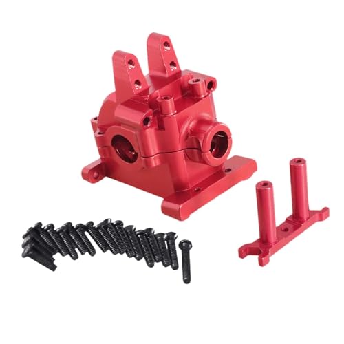 Perfeclan Metall-Getriebegehäuseabdeckung vorne, Upgrade, RC-Autozubehör, Aluminium-Ersatzgetriebeschale für 1/14 14301 14302 14303, Rot von Perfeclan