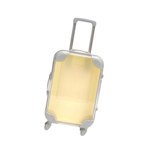 Perfeclan Mini-Koffer, Gepäckaufbewahrungsbox, Verpackungskoffer, Partygeschenkbox, Puppenhauszubehör, Miniatur-Puppenkoffer für Kinderspielzeug, Gelb von Perfeclan