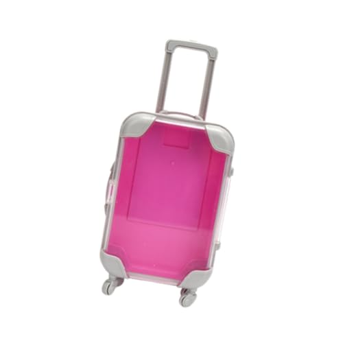 Perfeclan Mini-Koffer, Gepäckaufbewahrungsbox, Verpackungskoffer, Partygeschenkbox, Puppenhauszubehör, Miniatur-Puppenkoffer für Kinderspielzeug, Lila Rot von Perfeclan