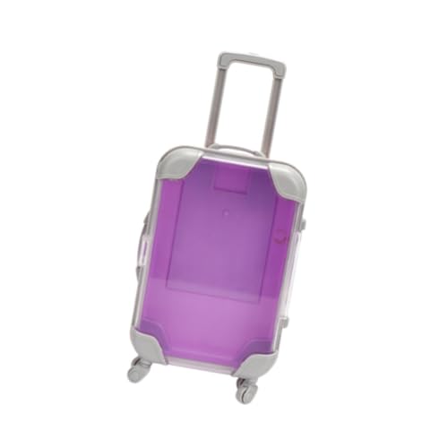Perfeclan Mini-Koffer, Gepäckaufbewahrungsbox, Verpackungskoffer, Partygeschenkbox, Puppenhauszubehör, Miniatur-Puppenkoffer für Kinderspielzeug, Lila von Perfeclan