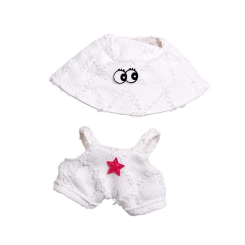 Perfeclan Mini-Puppenkleidung, Kleidungsset, Miniatur-Accessoires-Kleidung, Anziehhosen-Set, Kostümanzug für 5,91-Zoll-Puppen, Weiß Perfeclan Mini-Puppenkleidung, Kleidungsset, Miniatur-Accessoires-Kleidung, Anziehhosen-Set, Kostümanzug für 5,91-Zoll-Puppen, Weiß von Perfeclan