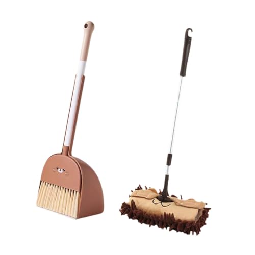 Perfeclan Mini- und Kehrschaufel-Mopp-Set für Kinder, Kinder-Reinigungsset, Cartoon-Kleinkind-Set für Kinder im Alter von 3–6 Jahren, Vorschule von Perfeclan